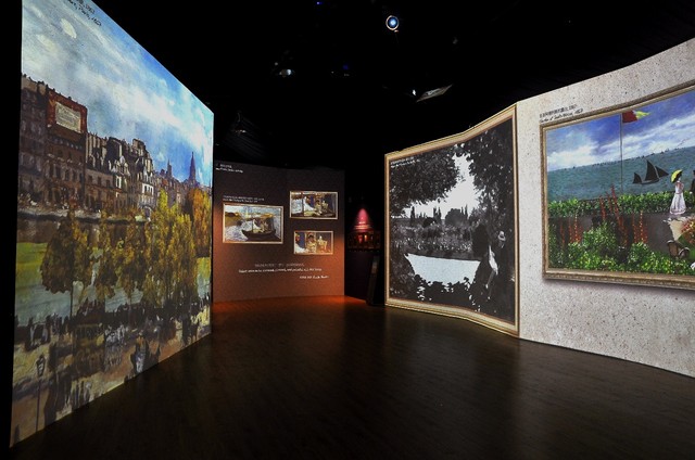 激光与投影 记莫奈时光映迹多媒体艺术展 