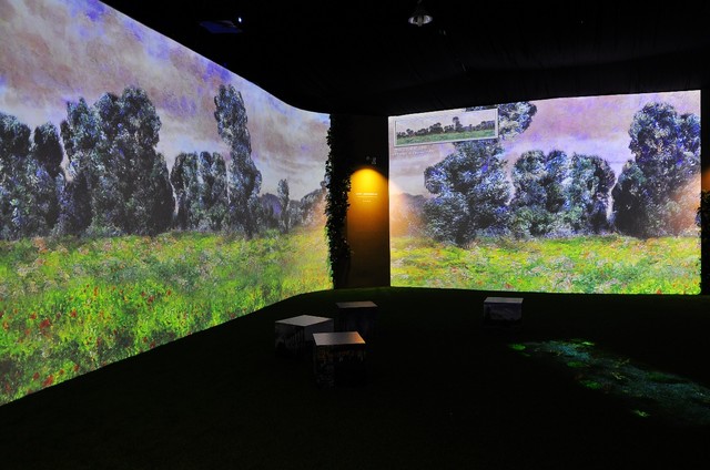 激光与投影 记莫奈时光映迹多媒体艺术展 