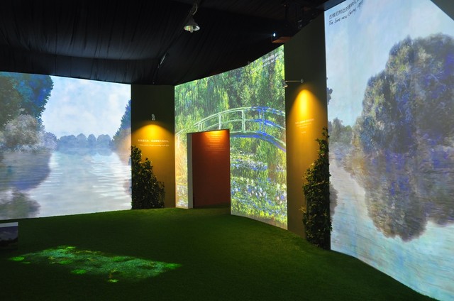 激光与投影 记莫奈时光映迹多媒体艺术展 