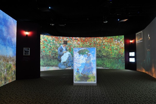 激光与投影 记莫奈时光映迹多媒体艺术展 